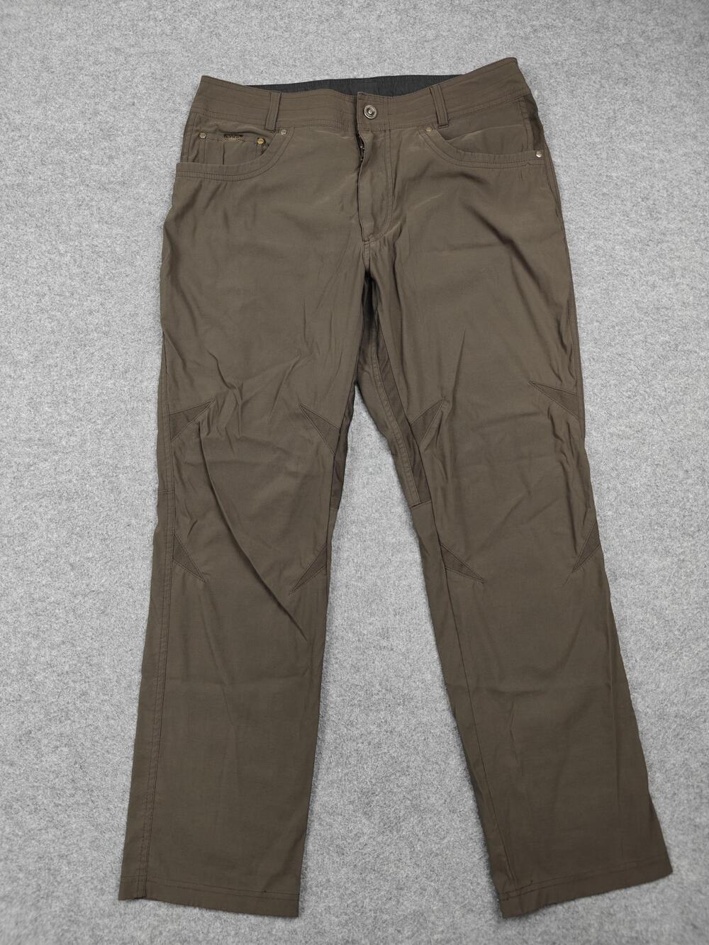 Kuhl Pants Mens 34x30 Brown Chino Regular Fit Microfiber Stretch Travel